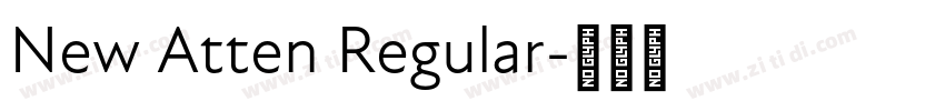 New Atten Regular字体转换